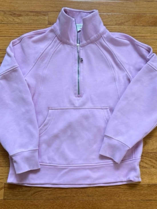lululemon athletica Tops - lululemon pink oversize scuba funnel neck half zip long